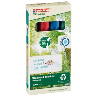 Marker do flipchartów e-32 EDDING Ecoline, 1-5mm, 4 szt., mix kolorów, Markery, Artykuły do pisania i korygowania
