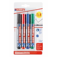 Whiteboard marker e-360 EDDING, 1,5-3mm, blister, 4pcs, mix colors