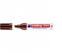 Marker permanentny e-500 EDDING, 2-7 mm, brązowy, Markery, Artykuły do pisania i korygowania