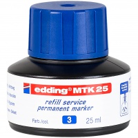 Tusz do uzupełniania markerów permanentnych E-MTK 25 EDDING, niebieski, Markery, Artykuły do pisania i korygowania