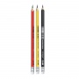 Ołówek drewniany z gumką KEYROAD, HB. kolorowa obudowa, 12 szt., mix kolorów, Ołówki, Artykuły do pisania i korygowania