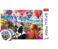 Puzzle 1040 Spiral Puzzle - Festiwal balonów , 1000 elementów, Puzzle