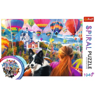 Puzzle 1040 Spiral Puzzle - Festiwal balonów , 1000 elementów, Puzzle