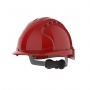 Evo 3® Mid Peak,vented Red Helmet - Wheel Ratchet
