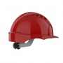 Evo 3® Mid Peak,vented Red Helmet - Wheel Ratchet