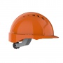 Evo 3® Mid Peak,vented Orange Helmet - Wheel Ratchet