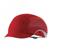 Lekka czapka ochronna HardCap Aerolite®, 2,5cm daszek, czerwona, Kaski ochronne, Ochrona indywidualna