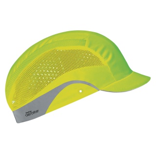 Lekka czapka ochronna HardCap Aerolite®, 2,5cm daszek, żółta o wysokiej widoczności, Kaski ochronne, Ochrona indywidualna