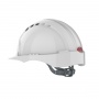 Evo 2® Mid Peak, vented White Helmet - Slip Ratchet
