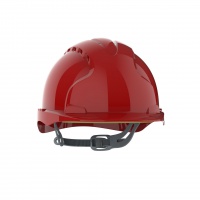 Evo 2® Mid Peak, vented Red Helmet - Slip Ratchet