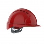 Evo 2® Mid Peak, vented Red Helmet - Slip Ratchet