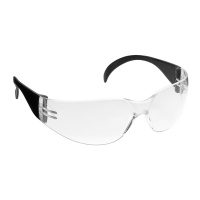 M9400 Wraplite Safety Specs - Clear Lenses - Black Frames