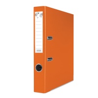 Segregator BASIC-S z szyną, PP, A4/50mm, pomarańczowy, Segregatory polipropylenowe, Archiwizacja dokumentów