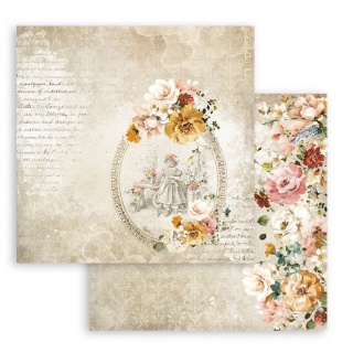 STAMP BLOK PAP.SCRAP.30x30cm.GARDEN OF PROM.10ARK., Scrapbooking, Art. kreatywne