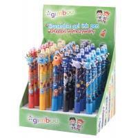 Długopis wymazywalny dla dzieci GIMBOO, automatyczny, kosmos/potworki, pakowany w displayu, mix kolorów/wzorów, Długopisy, Artykuły do pisania i korygowania