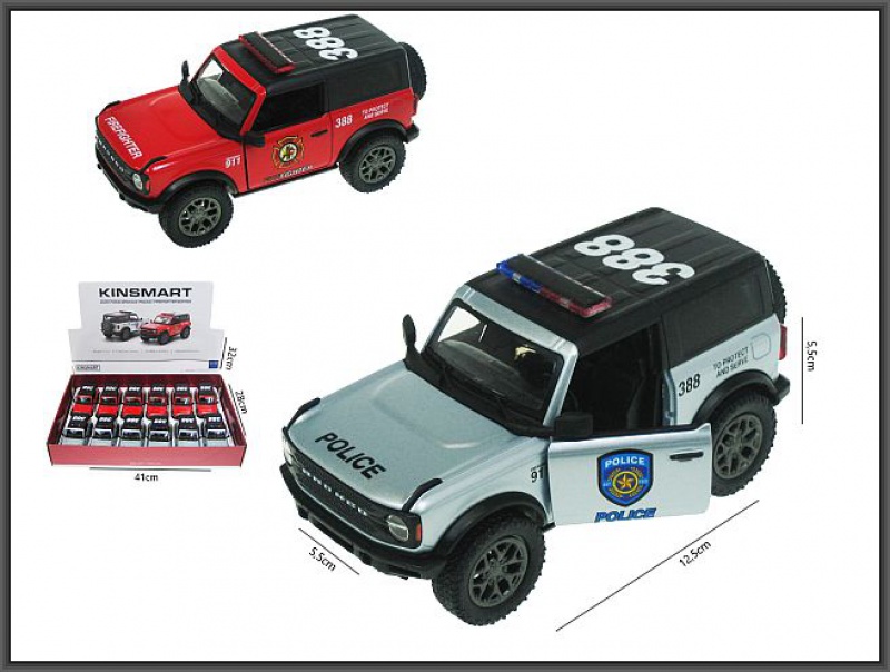 FORD BRONCO BACK 1:34 POLICJA STRAŻ KT5438DPR, Podkategoria, Kategoria