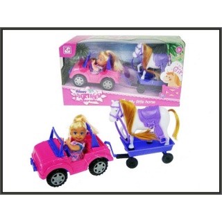 LALKA 15CM W AUTKU Z PRZYCZEPĄ 30CM KOŃ K899-103, Podkategoria, Kategoria