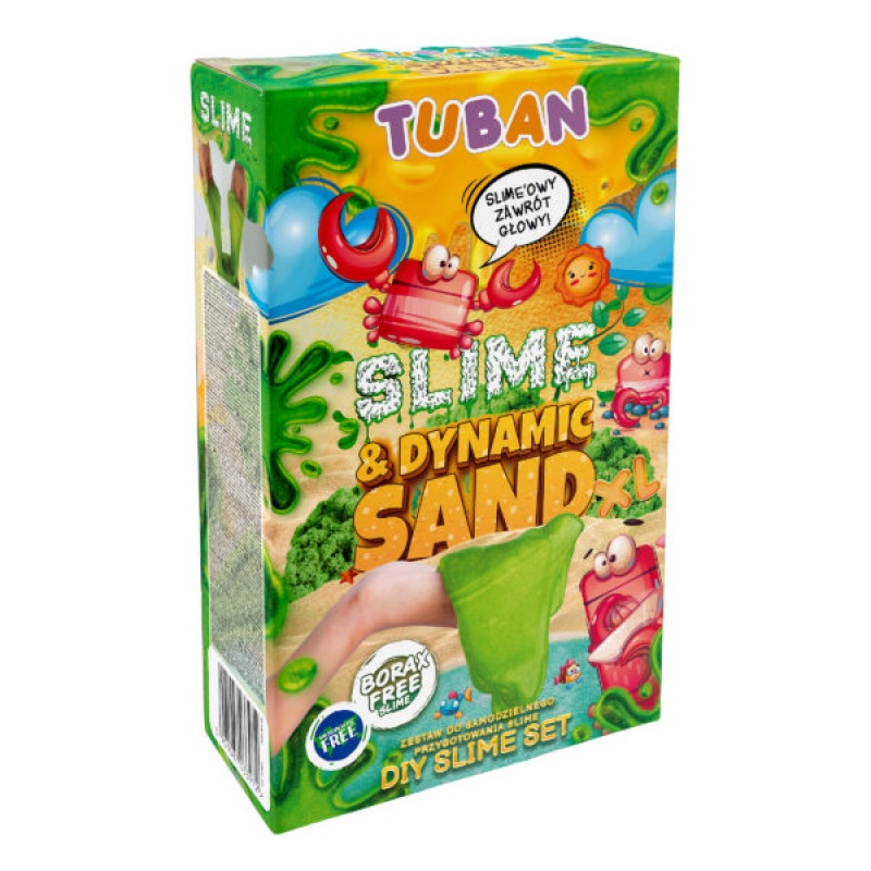 ZESTAW &ndash; DIY TUBAN SLIME & DYNAMIC SAND XL, Gluty, gniotki, Zabawki