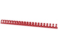 Grzbiety do bindowania OFFICE PRODUCTS, A4, 22mm (210 kartek), 50 szt., czerwony, Akcesoria do laminacji i bindowania, Prezentacja
