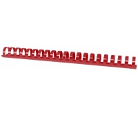 Grzbiety do bindowania OFFICE PRODUCTS, A4, 25mm (240 kartek), 50 szt., czerwony, Akcesoria do laminacji i bindowania, Prezentacja