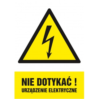 Znak TDC, Nie dotykać! Urządzenie elektryczne, Oznakowanie firm, Ochrona indywidualna