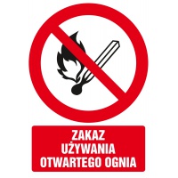 Znak TDC, Zakaz używania otwartego ognia, Oznakowanie firm, Ochrona indywidualna