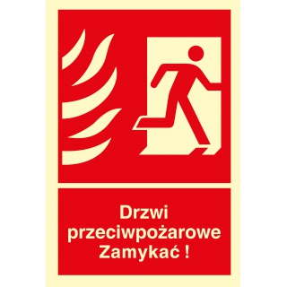 Znak TDC, Drzwi przeciwpożarowe. Zamykać! Kierunek drogi ewakuacyjnej w prawo, Oznakowanie firm, Ochrona indywidualna