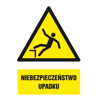 Znak TDC, Niebezpieczeństwo upadku, Oznakowanie firm, Ochrona indywidualna