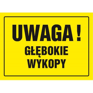 Znak TDC, Uwaga głębokie wykopy, Oznakowanie firm, Ochrona indywidualna