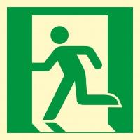 Sign - Emergency exit (left hand)