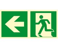 Znak TDC, Kierunek do wyjścia ewakuacyjnego – w lewo, Oznakowanie firm, Ochrona indywidualna