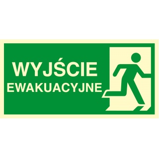 Znak TDC, Kierunek do wyjścia ewakuacyjnego – w prawo 2, Oznakowanie firm, Ochrona indywidualna