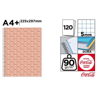 NOTATNIK A4+ W EMBLEMATY COCA COLA 120 STRON, Podkategoria, Kategoria