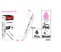 MARKER Z DWOMA KOŃCÓWKAMI PALE PURPLE 89, Markery permanentne, Art. do pisania i korygowania
