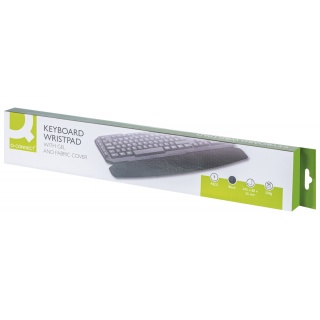 Podkładka pod nadgarstek Q-CONNECT, żelowa, ergonomiczna, czarna, Ergonomia, Akcesoria komputerowe