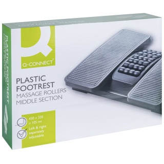 Podn&oacute;żek Q-CONNECT, 430x320mm, z oddzielnymi platformami na nogi, masażer, czarny, Podn&oacute;żki i taborety, Wyposażenie biura