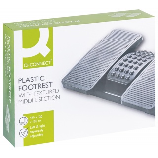 Podn&oacute;żek Q-CONNECT, 430x320mm, z oddzielnymi platformami na nogi, czarny, Podn&oacute;żki i taborety, Wyposażenie biura