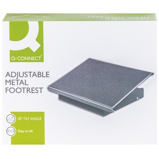 Metalowy podn&oacute;żek Q-CONNECT, 41,5x32,6cm, antypoślizgowy, Podn&oacute;żki i taborety, Wyposażenie biura