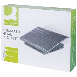 Metalowy podn&oacute;żek Q-CONNECT, 41,5x32,6cm, antypoślizgowy, Podn&oacute;żki i taborety, Wyposażenie biura