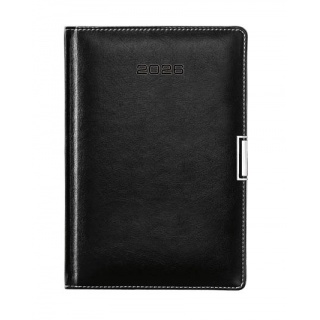 KALENDARZ KSIĄŻKOWY A5 DZIENNY CZARNY 2026, Dzienne, Kalendarze