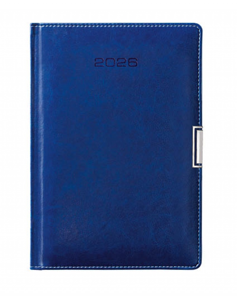 KALENDARZ KSIĄŻKOWY A5 DZIENNY REG.NIEBIESKI 2026, Dzienne, Kalendarze