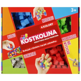 KOSTKOLINA RED 4 KOL., Plastelina, Plastyka