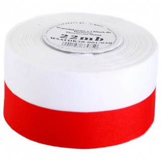 WSTĄŻKA SATYNOWA BIAŁO-CZERWONA FLAGA 100MM/9MB, Podkategoria, Kategoria