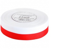 WSTĄŻKA SATYNOWA BIAŁO-CZERWONA 19MM/22MB, Podkategoria, Kategoria