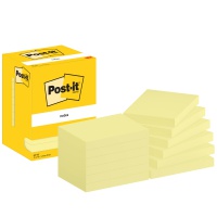 Karteczki samoprzylepne POST-IT® (657), 102x76mm, 12x100 kart., żółte, Bloczki samoprzylepne, Papier i etykiety