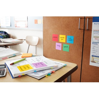 Karteczki samoprzylepne POST-IT® Super Sticky (654-S), 76x76mm, 12x90 kart., żółte, Bloczki samoprzylepne, Papier i etykiety