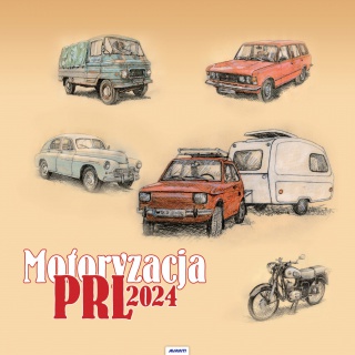 KALENDARZ ŚCIENNY DUŻY MOTORYZACJA PRL 2024, Podkategoria, Kategoria