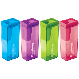 BERLINGO TEMPERÓWKA NEONBOX 1-OTW.Z POJEMNIKIEM, Temperówki, Art. do pisania i korygowania
