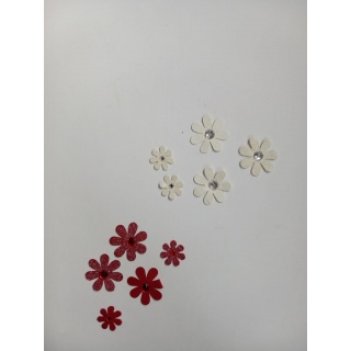 ART. KREATYWNY KWIATKI PAP.1,5-2,5cm.30szt.SPARKLE, Artykuły zdobnicze, Art. kreatywne