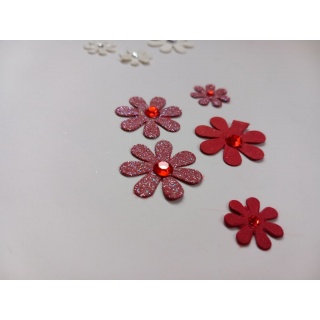 ART. KREATYWNY KWIATKI PAP.1,5-2,5cm.30szt.SPARKLE, Artykuły zdobnicze, Art. kreatywne